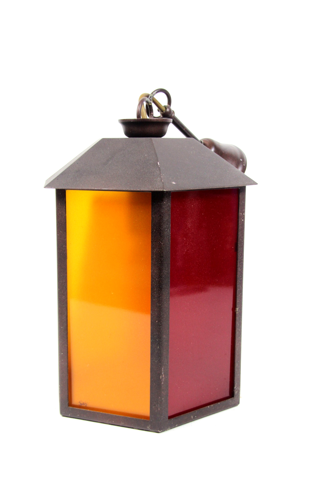 Außenleuchte Gusseisen Glas Sechseck H34cm SL11,5cm Hängelampe Garten