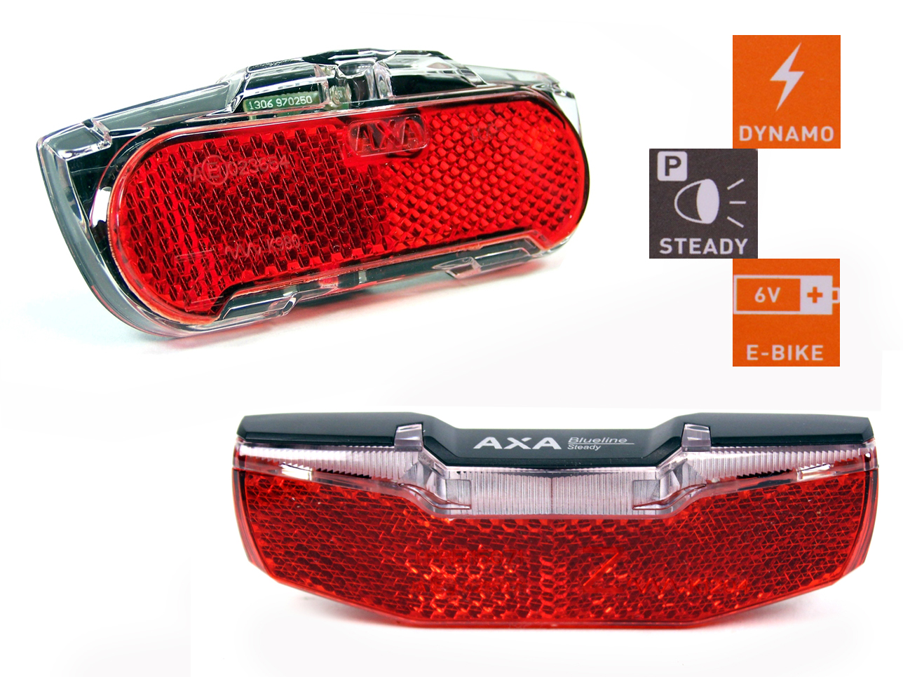 Fahrrad LED Rücklicht AXA Slim Dynamo & EBike Standlicht